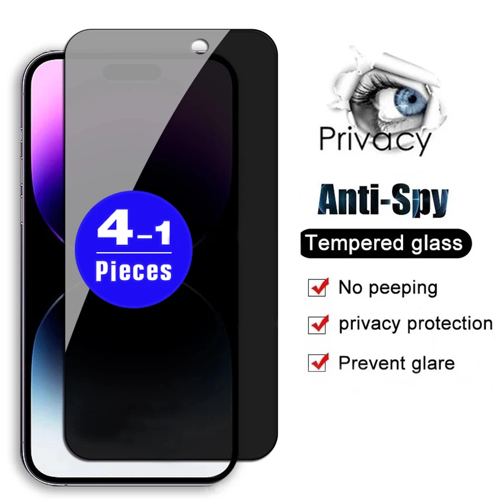 

1-4Pcs 9D Magtim Privacy Glass for iphone 14 Plus 13 12 Mini 11 Pro Max X XS SE XR 7 8 Anti-spy Tempered Glass Screen Protector