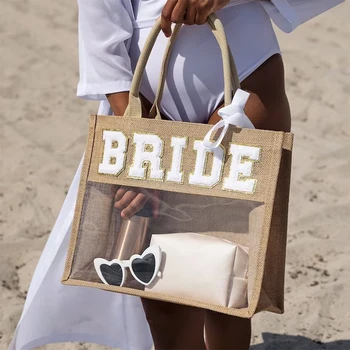 Bride beach Tote Bag boho destinazione fidanzamento di nozze addio al nubilato addio al nubilato addio al nubilato regalo di luna di miele Future Mrs Present