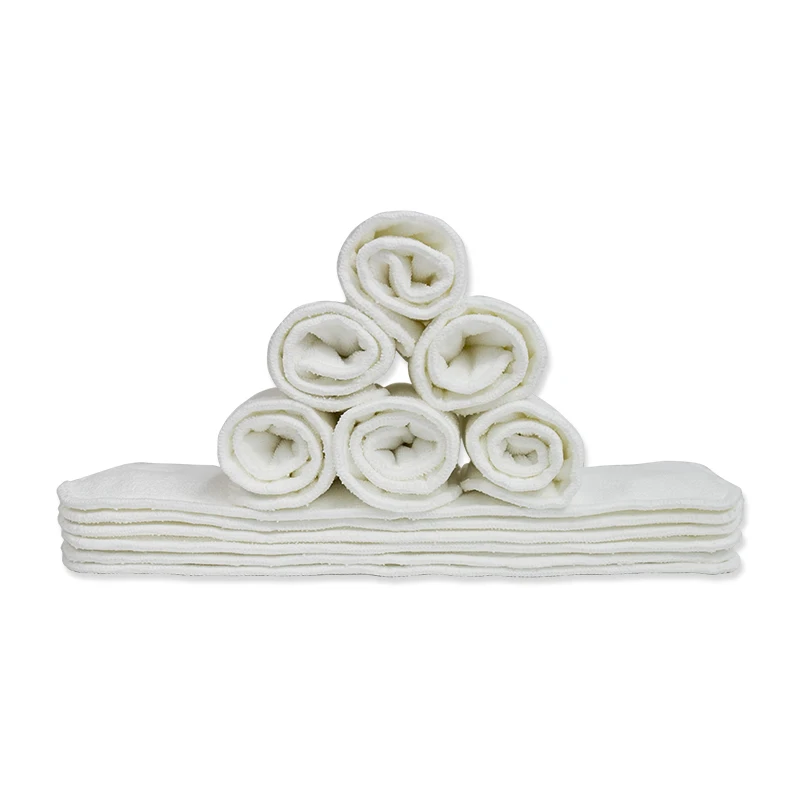 5pcs Diaper Inserts 3 Layers Microfiber Washable Reusable Inserts Super Water Absorbent for Cloth Diapers