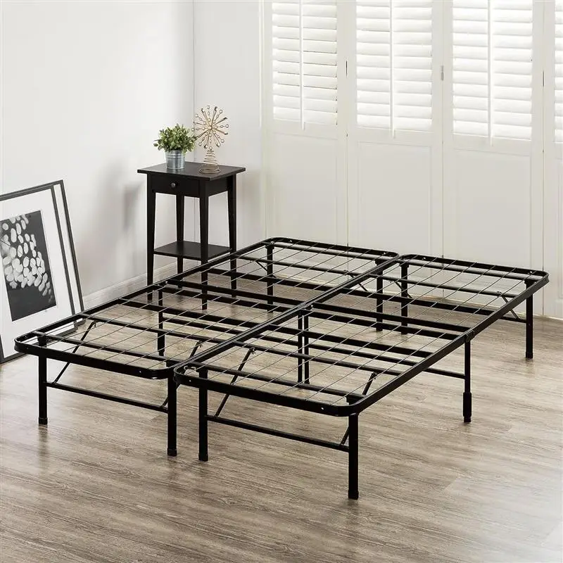 

Bed Frames,Assembly Mattress Foundation,Black,Metal,Tool-Free,14",King