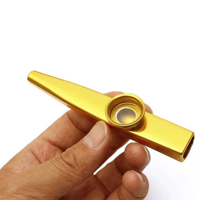 Lightweight Portable Flute Metal Kazoo Instrument For Beginner Music Lovers  sing