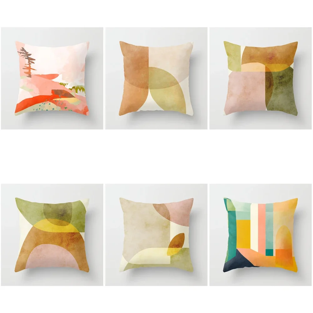 

House Decorative Home Pillowcase for sofa Cushion Cover 45*45 Nordic 40*40cm 40x40cm 50x50 Living Room abstract 60x60 Morandi