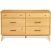 Mid-Century Solid Wood Dresser, 3/6 Drawers Storage Dresser for Living Room Bedroom 5