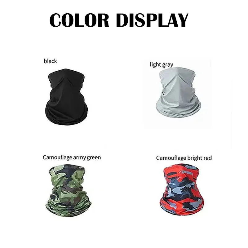 Summer Mountaineering Scarf Breathable and Sweat Absorbing Outdoor Sports Magic Scarf Ice Silk Neck Scarf Sunscreen Mask