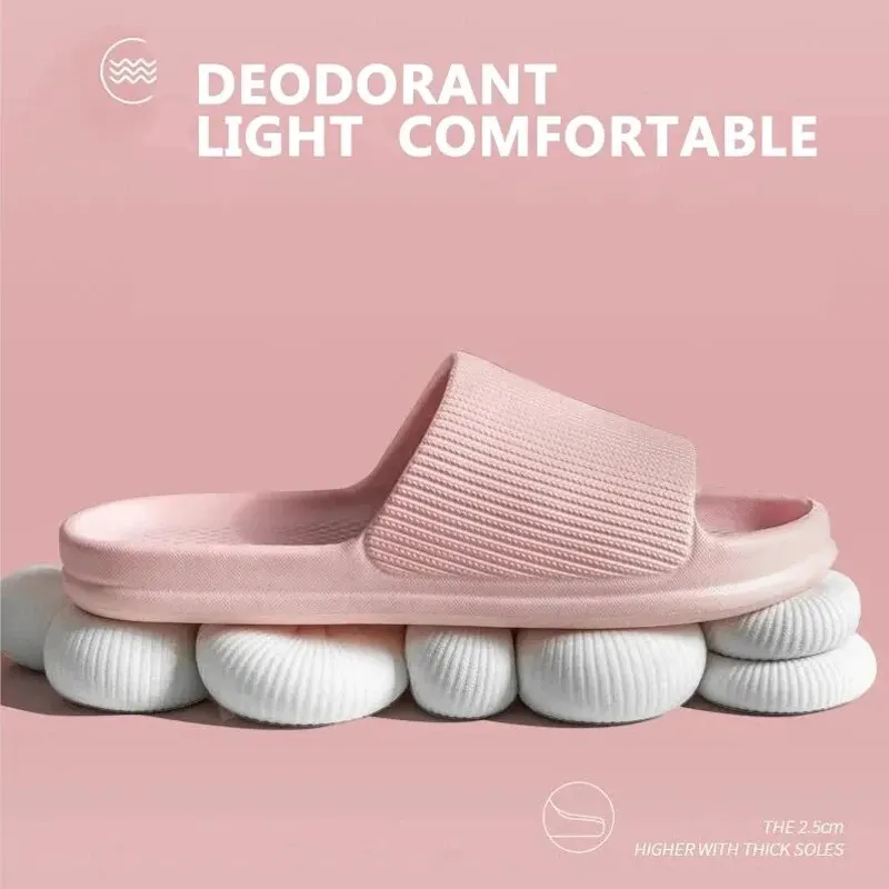 Waterproof Non-Slip Massage Shower Slippers - Soft Sole Spa Sandals for Men & Women with Acupressure Nodes, Quick-Dry Footwear