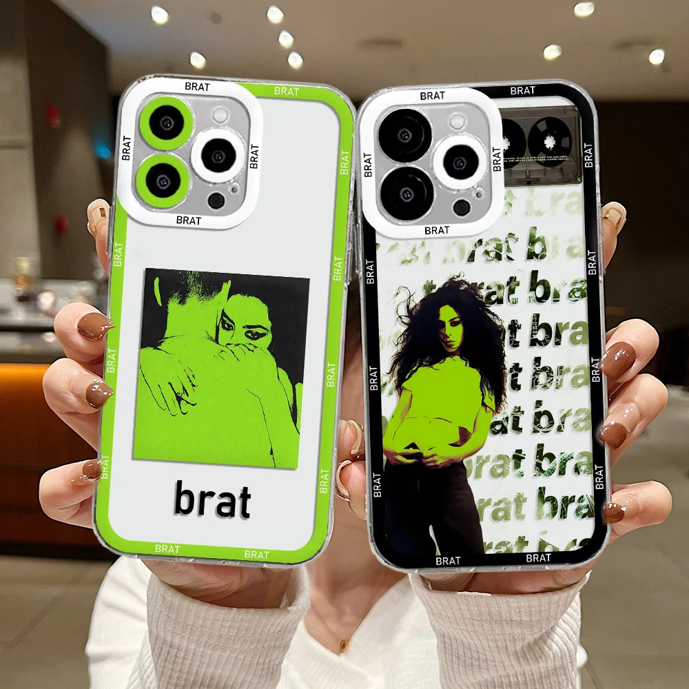 Stylish Charlis XCX B-BRAT Transparent Phone Case