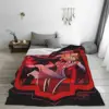 Hazbin Lucifer Cartoon Hotels Blankets Flannel Printed Alastor Action Anime Portable Lightweight Throw Blanket Office Rug Piece 2