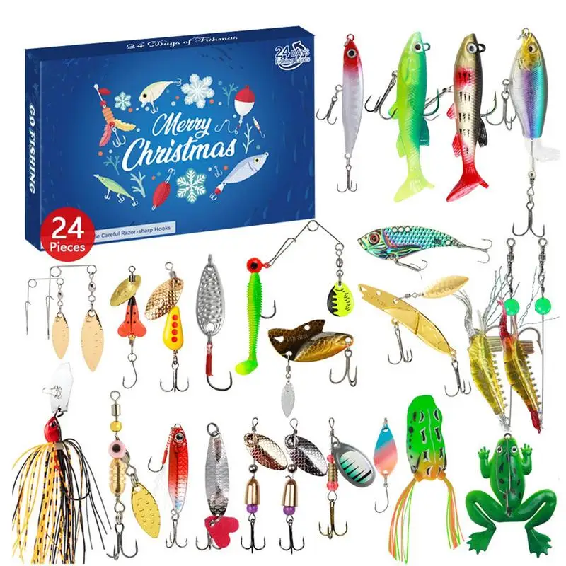 Fishing Tackle Advent Calendar Fishing Lures Set Fishing Gear