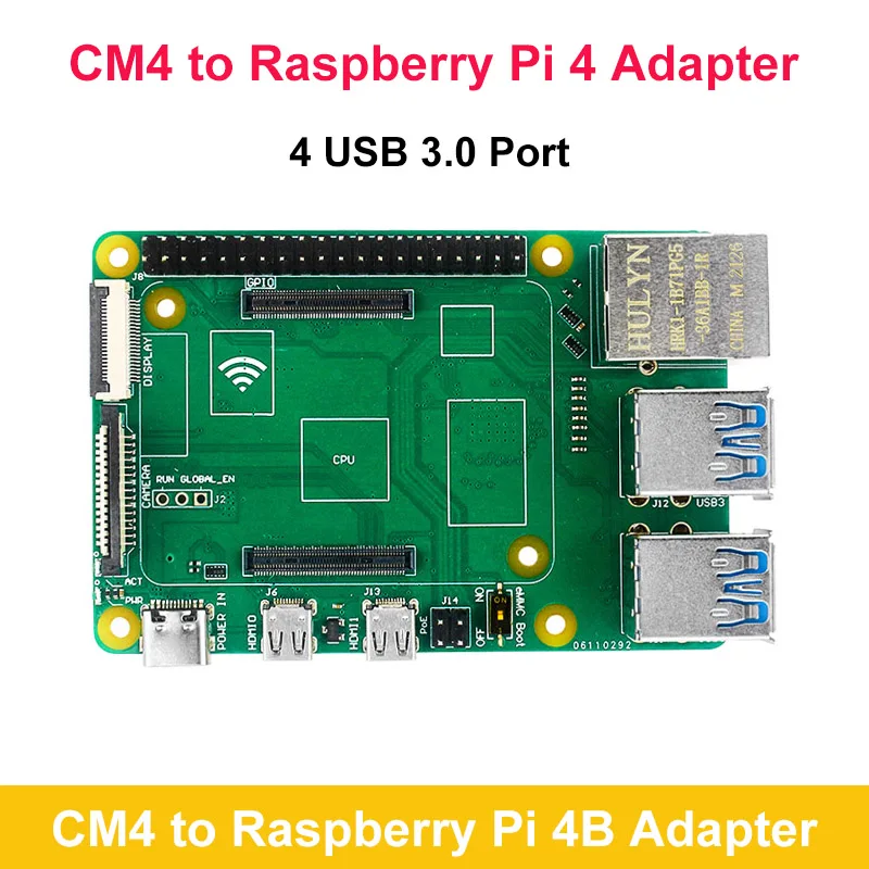 

Плата расширения CM4-Raspberry Pi 4B, плата IO Raspberry Pi CM4, 4 порта USB, Gigabit Ethernet GPIO