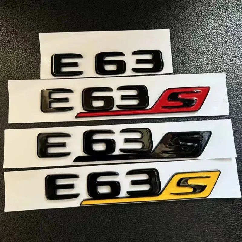 ABS 블랙 자동차 레터 E63 E63S 로고 스티커 자동차 러기지 배지 데칼 메르세데스 벤츠 E63 E63S W213 액세서리에 적합