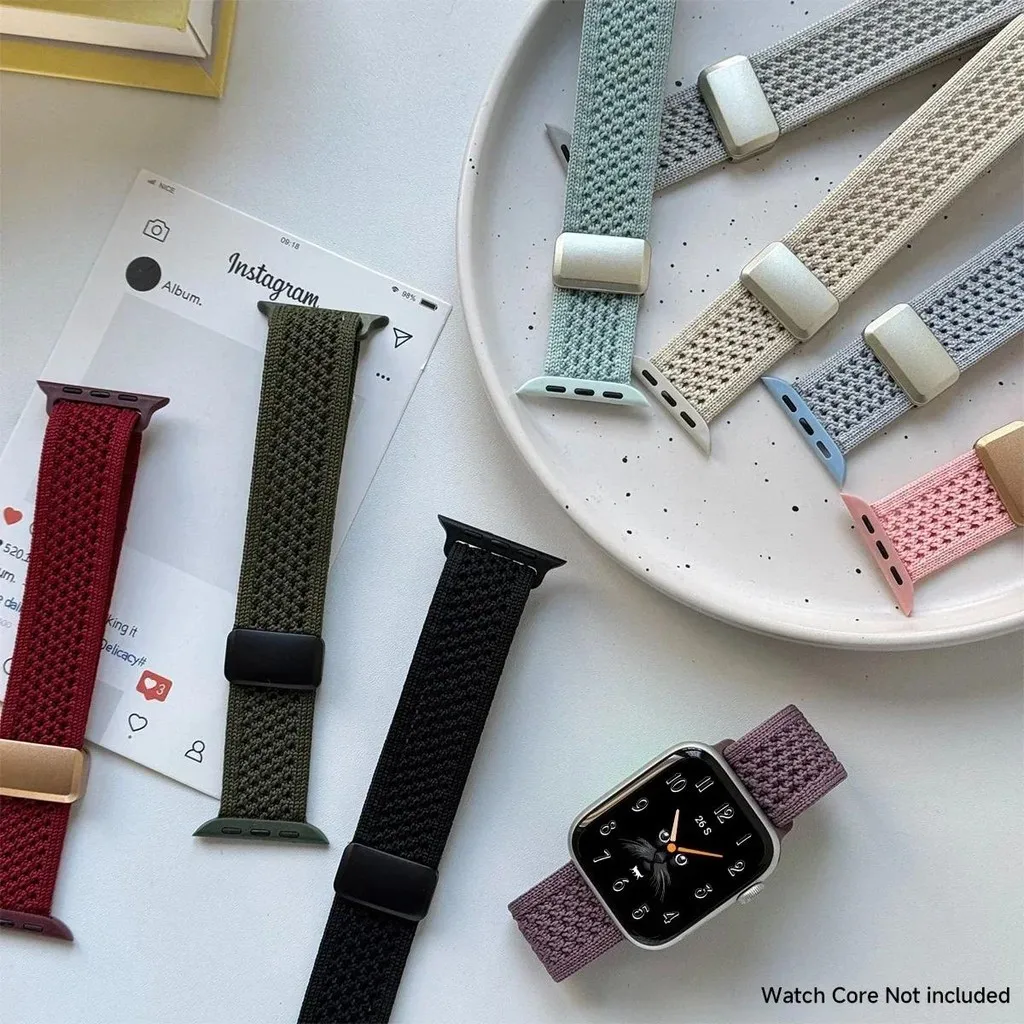 Colorful Nylon Magnetic Buckle Strap with Cartoon Design