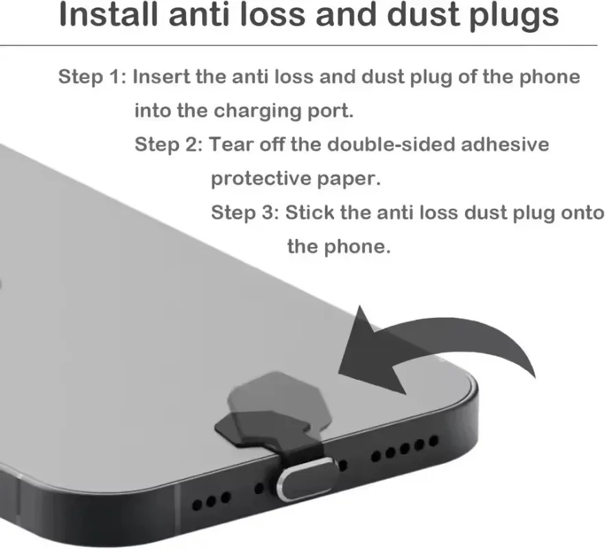 1/2/3Pcs iPhone 17 Pro 휴대폰 충전 보호 장치용 Type-C 금속 먼지 플러그 방진 플러그 캡 USB C 접착식 먼지 커버
