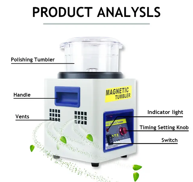 KT185 磁気タンブラージュエリーポリッシャー機器ポリッシャープラチナ