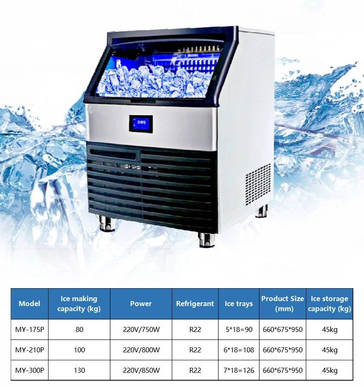 Description Picture 3 of itemAutomatic commercial 500kg ice machine cube tube block ice maker