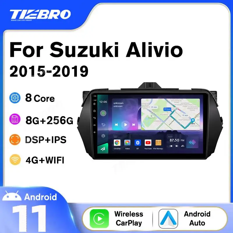 

TIEBRO A07 Android Car Radio For Suzuki Alivio Ciaz 2015-2019 Multimedia Video Player Carplay GPS Navigation Headunit Autoradio
