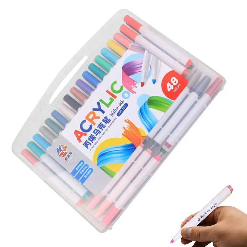 

Marker Set Drawing Pens Colored Art Marker Pen Bright Multifunctional Kids Coloring Markers Set Safe For Stone Ceramics Canvas