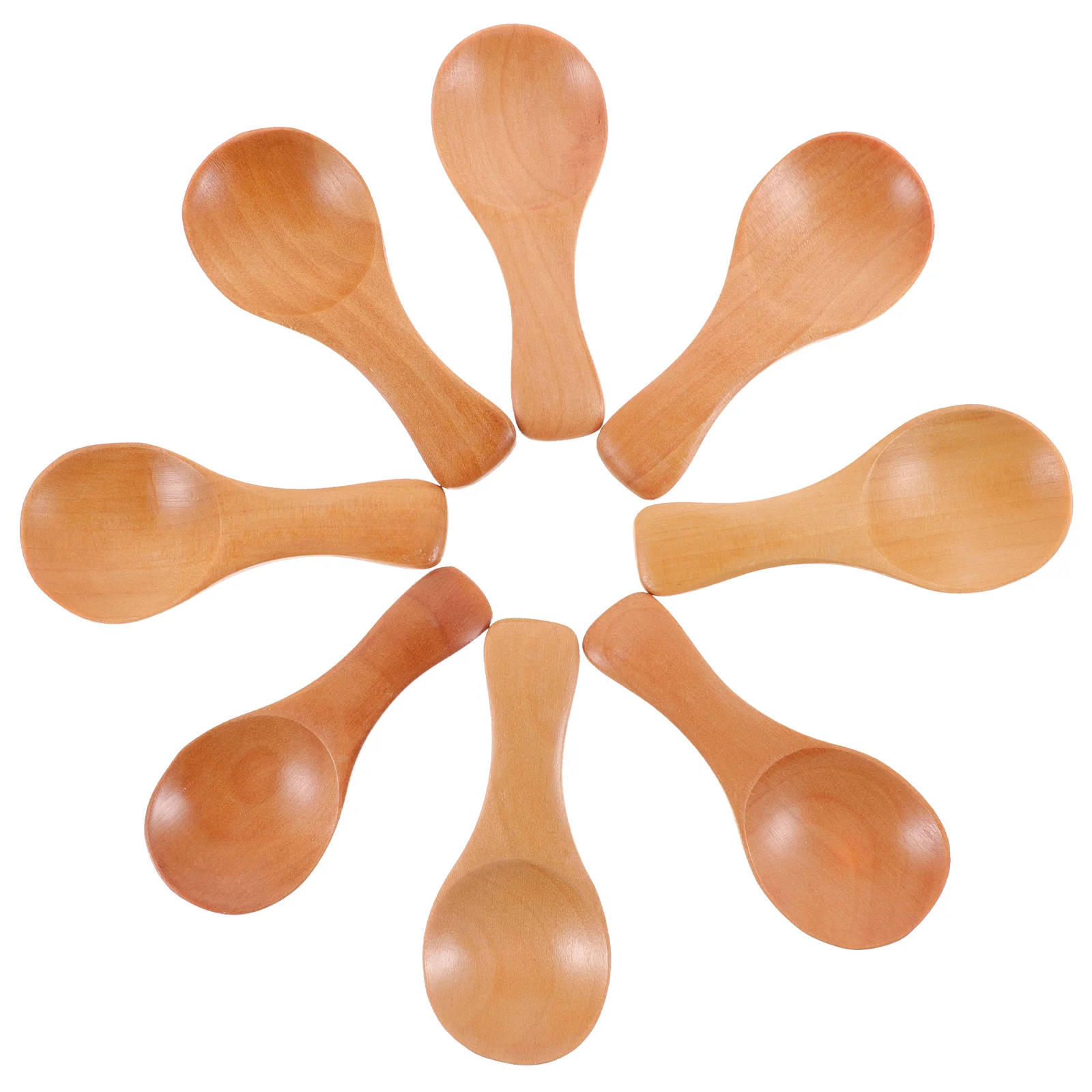 

10pcs Small Wooden Spoons Seasoning Spoons Reusable Wood Spoons Tea Scoops Kitchen Supplies