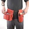 Vintage Leather Electric Drill Storage Bag Multi-pocket Tool Waist Bag for Belt Makita Electric Wrench Electric Screwdriver 3
