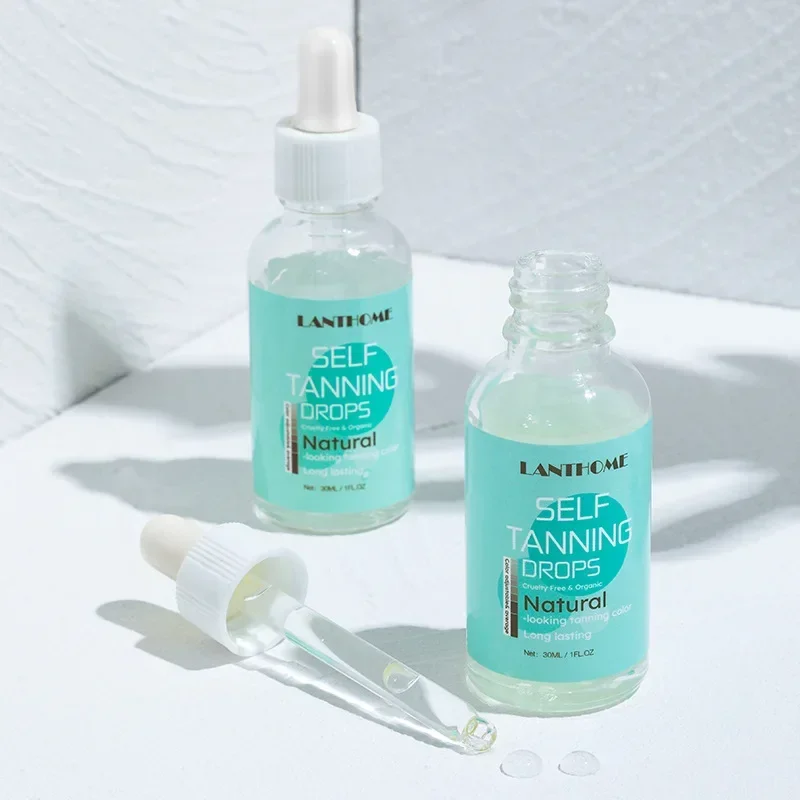 Lanthome 30ml Self-Tanning Drops Body Lotion Natural Tanning Oil for Skin Care Without UV Damage Quickly Absorb Sun Tan Body Oil
