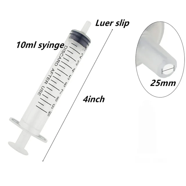 2-20Pcs 1ml-10ml Plastic Reusable Syringe For Measuring Nutrient Hydroponics Kithchen Tool 6