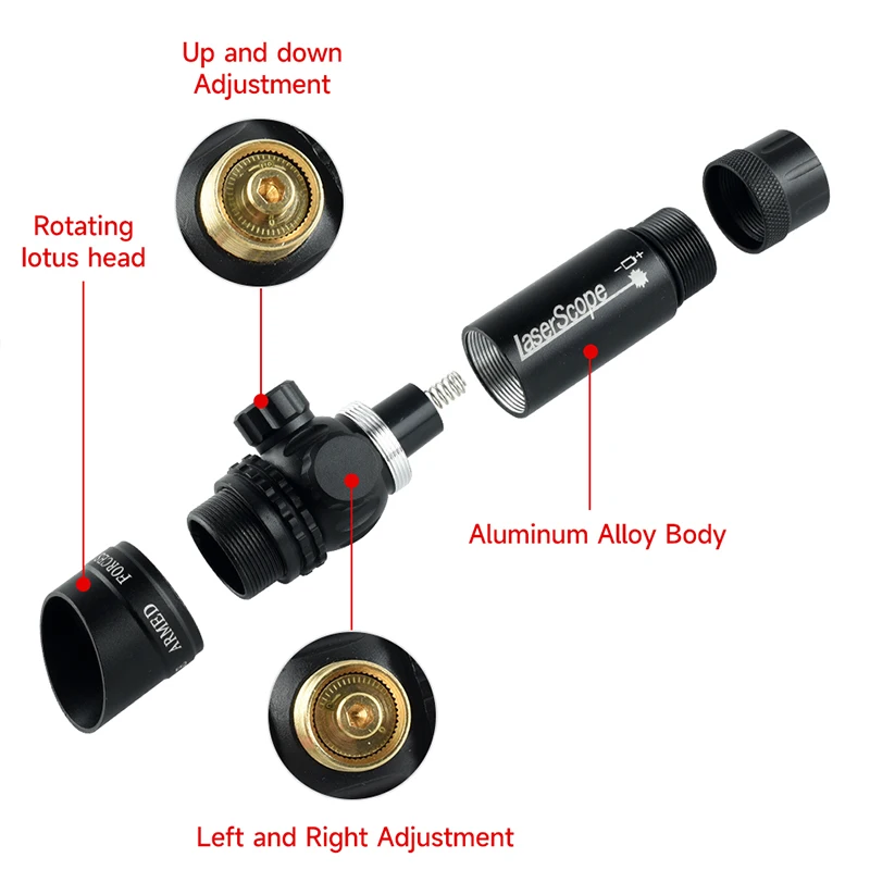 Laser Sight Red Dot Laser Sight 532nm Green Laser Sight Red Hunting Emitter + 20mm Ring Rail QD Barrel Scope Mount + W/Remote Switch + 16340BY