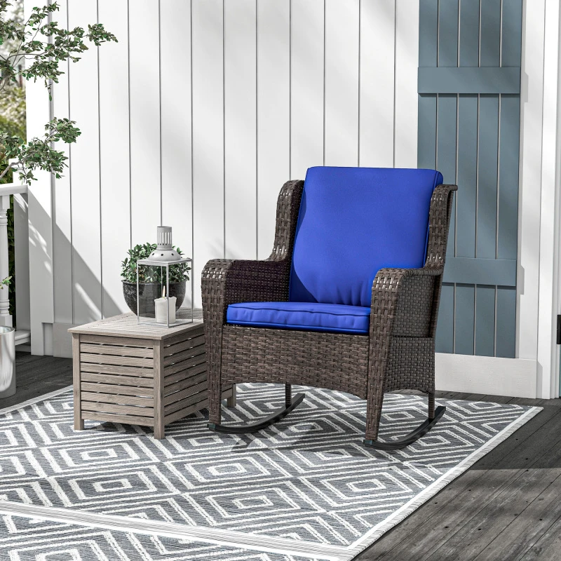 

Patio Garden Chair Rocking Lounge Rattan Recliner Outdoor Chair Luxury Modern Balcony Lawn Mesedora Wicker Furniture Outdoor