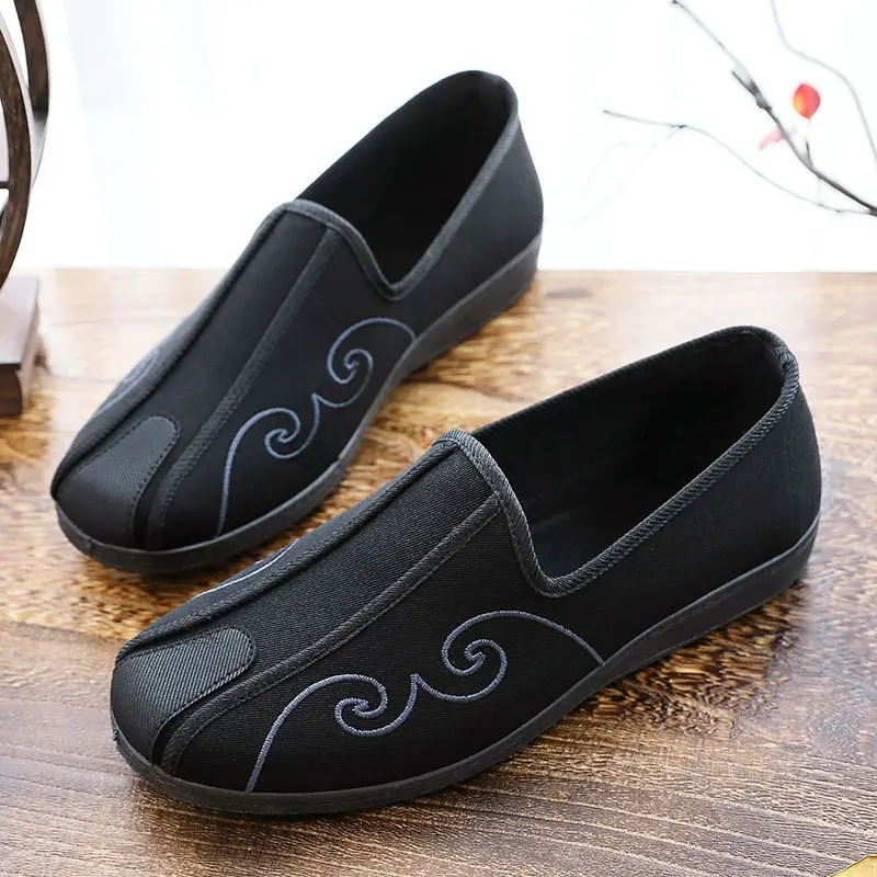 Summer Men's Shoes Old Beijing Cloth Shoes Handmade Embroidery Casual Hanfu Shoes 3