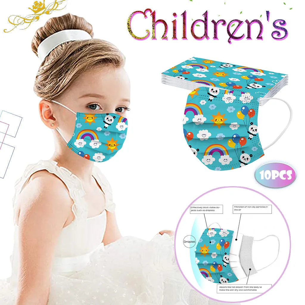 Kids Children'S Mask Disposable Face Mask Industrial 3ply Ear Loop 50pcs Disposable Mouths Covers Cubre Bocas Desechables