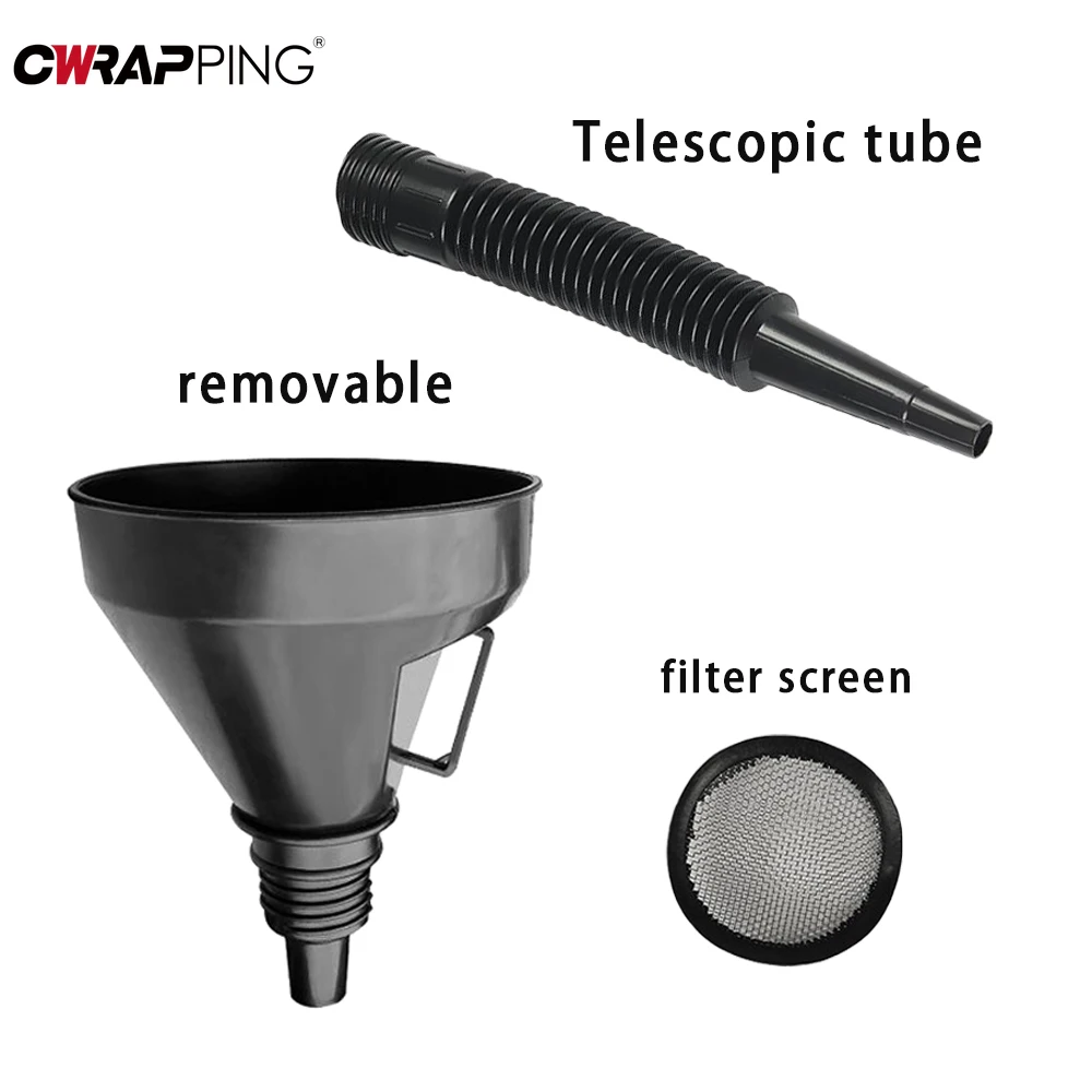 Imbuti di rifornimento del motore dell'auto con filtro olio benzina riempimento filtro tubo di prolunga tubo imbuto strumento accessori auto universali - Image 3