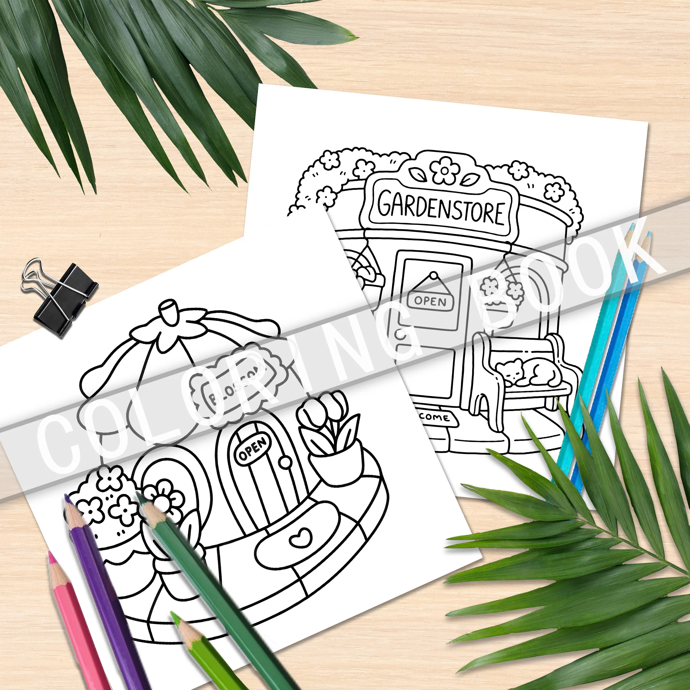 Charming Picture Book: Cozy and Simple Room Decor with Coloring Book Elements - Perfect for Home Aesthetics 4