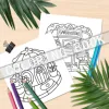 Charming Picture Book: Cozy and Simple Room Decor with Coloring Book Elements - Perfect for Home Aesthetics 4