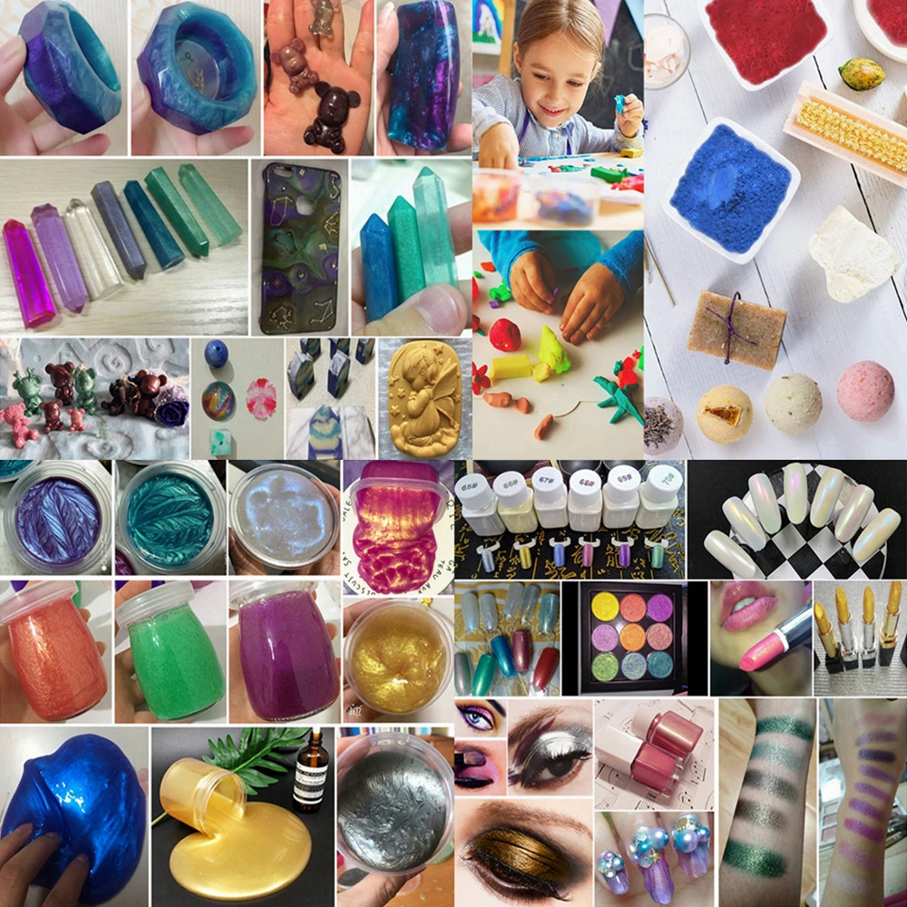 6Color/Set Neon Pigment Powder Fluorescent Nail Glitter Powder Chrome Pearlescent Epoxy Resin Eyeshadow Cosmetic Pigment nail powder,nail glitter,nail pigment,nail decoration,nail decorations,nail powder set,fluorescent pigment