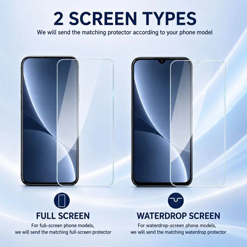 Premium Protective Tempered Glass Screen Protector - Full Front Coverage Film