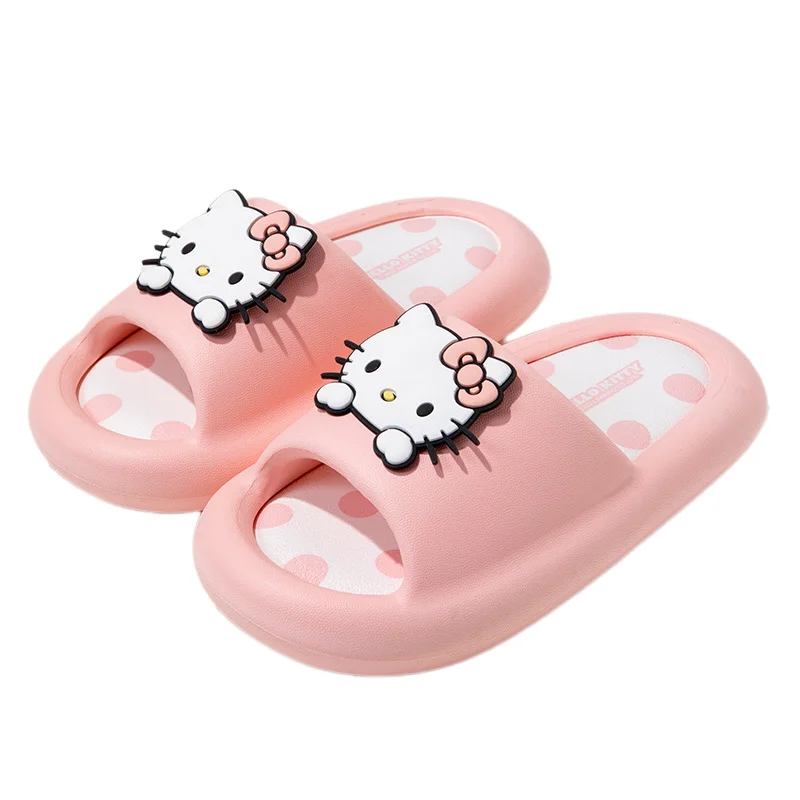 

Hello Kitty Sanrio Anime Children Summer Slippers Kawaii Kuromi Flip Flops Cartoon Eva Non-Slip Shoes Indoor Outdoor Sandals