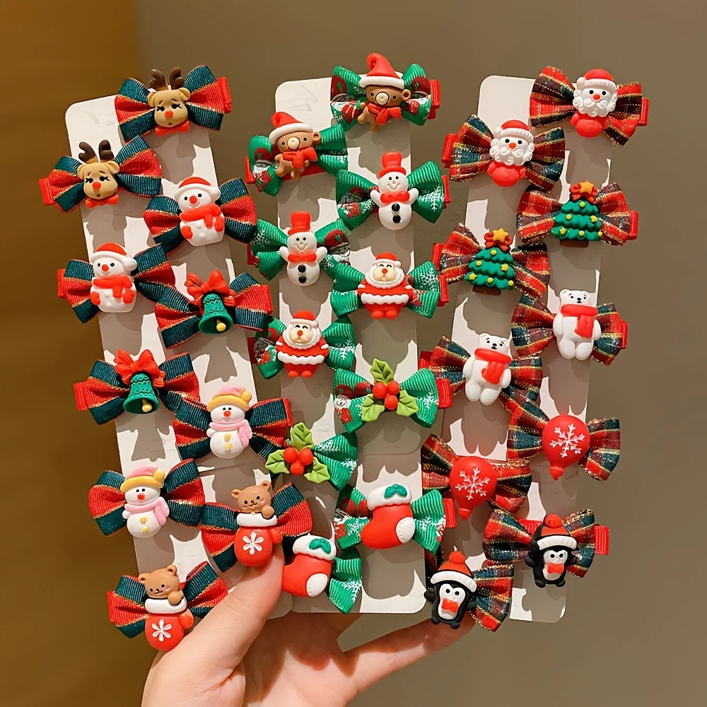 Christmas Cute Hairpin 10pcs Sweet and Versatile hair clips,hair accessories
