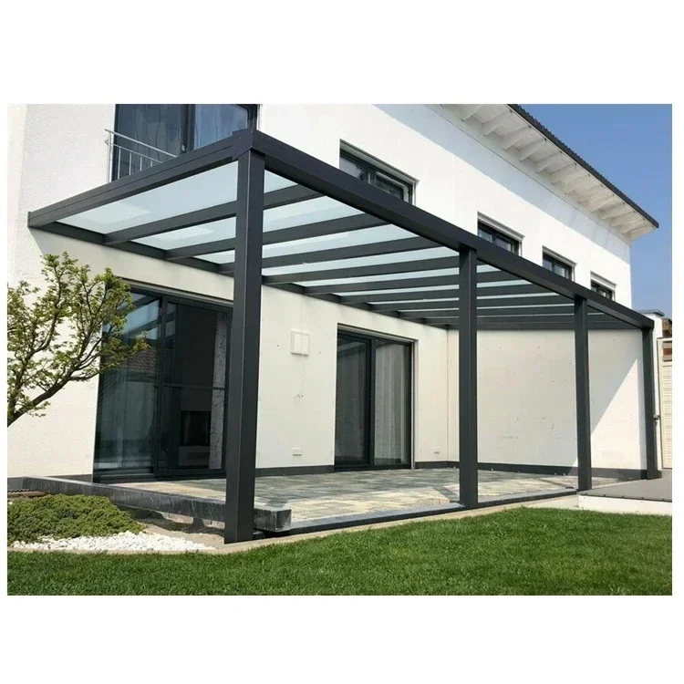 

New Design Aluminum Bioclimatic Pergola Sun Shade Pavilion Outdoo Gazebo, Lounge Wall Curtains