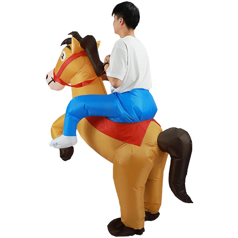 Spooky Walking Horse Doll Adult Performance Costumes Holiday Stage Dress Up Inflatable Costumes Props