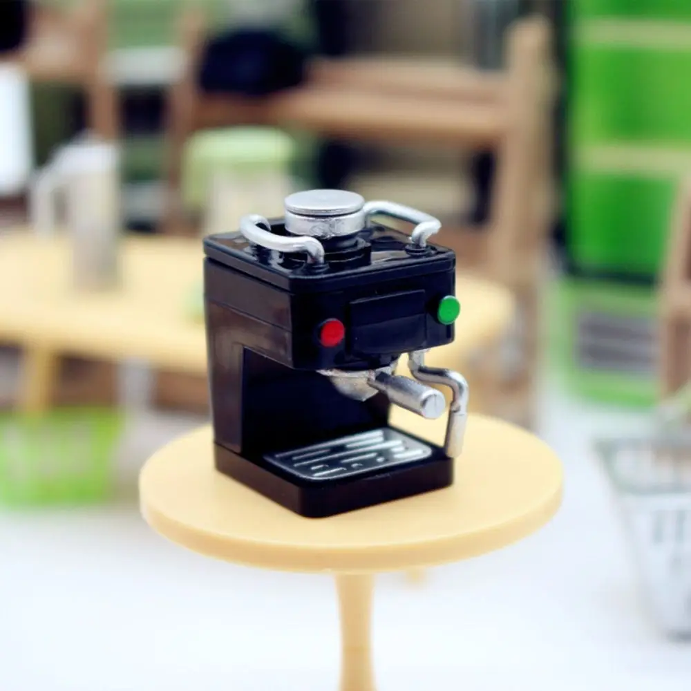1:12 Miniature Dollhouse Coffee Maker Machine Model Kitchen Electrical Appliances Doll Decorations Children Pretend Play Toys
