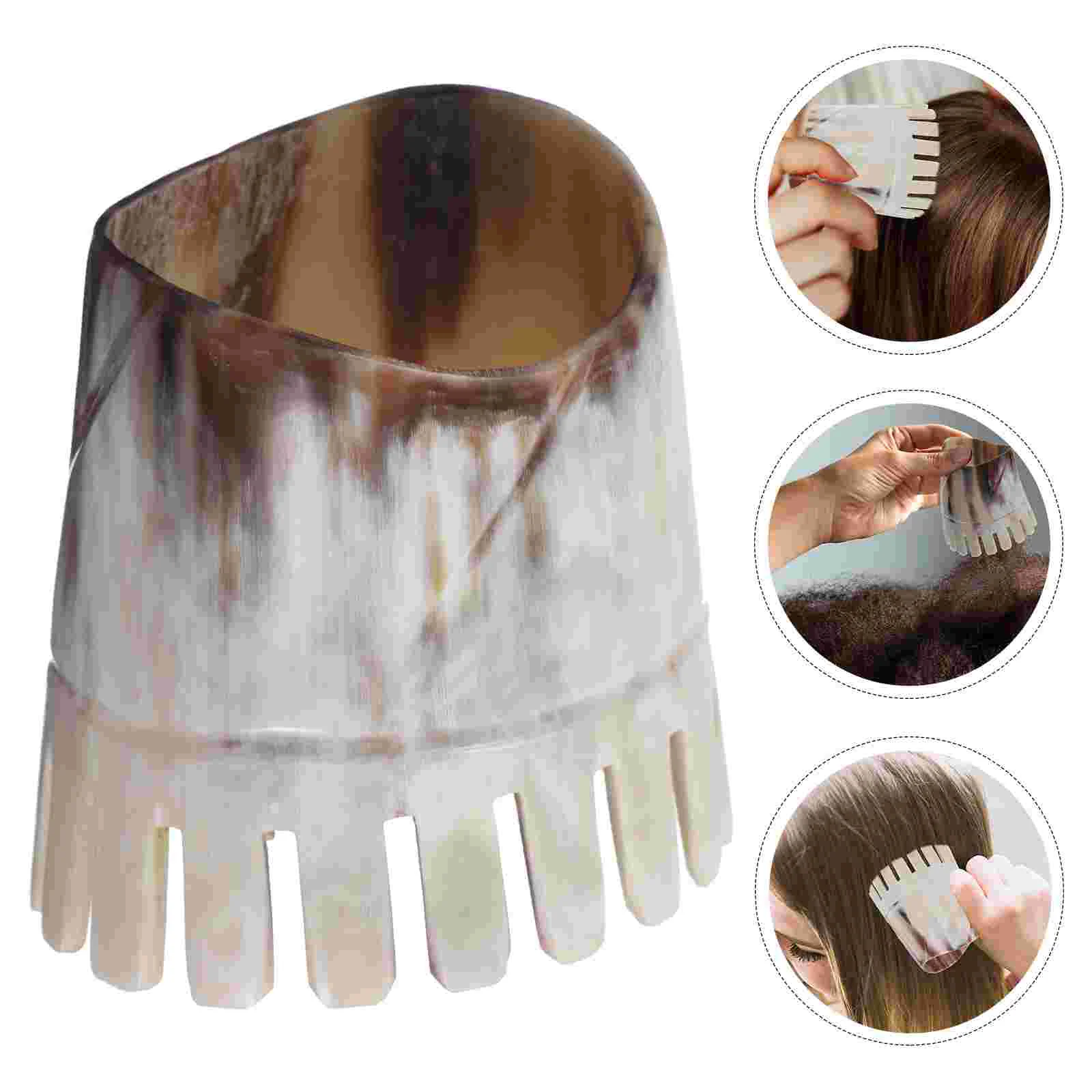 

Natural Horn Hair Comb Portable Hair Smoothing Comb Guasha Scraping Scalp Tool for Caring Relaxation Comb Woman