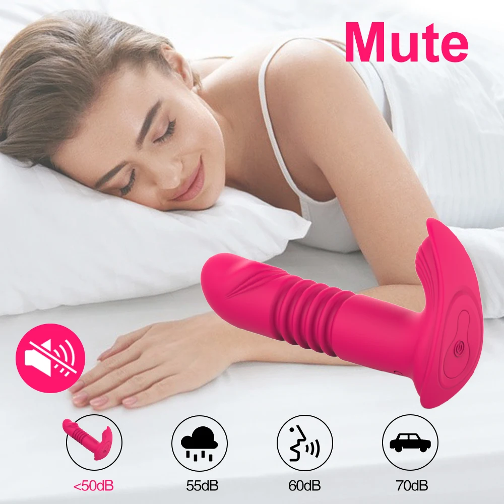 Pênis Realístico Grande Vibrador Telescópico Vai e Vem Wireless