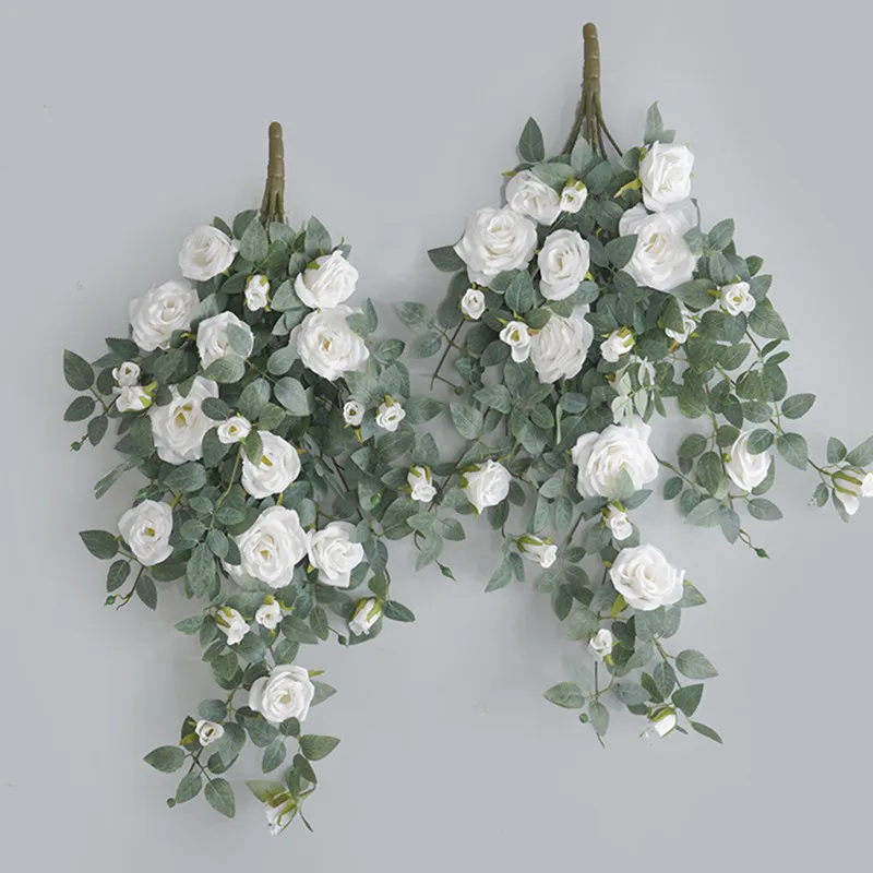 Super beautiful luxury rose rattan wall hanging Artificial Flowers