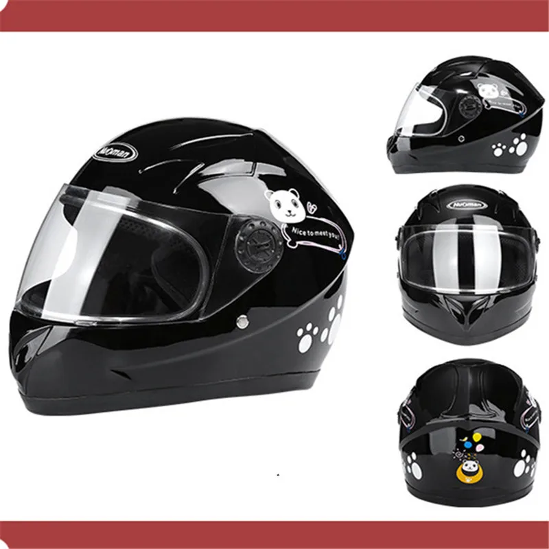 Casque de moto intégral pour enfants de 3 à 9 ans, casque de