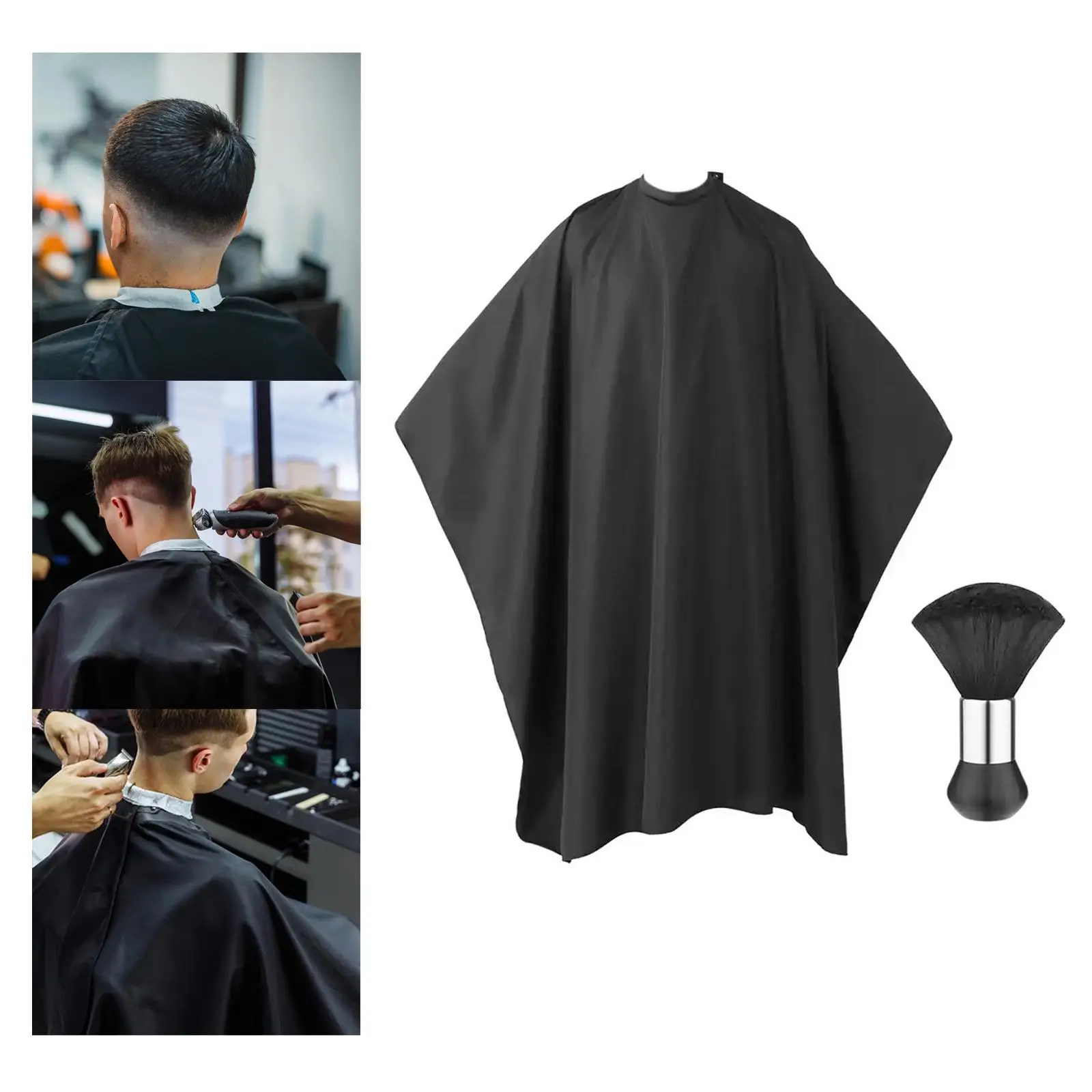 Hair Cutting Salon Cape with Adjustable Snap Closure Black Hairdresser Cape for Hairstylists Salon Makeup Men Women and Kids 3