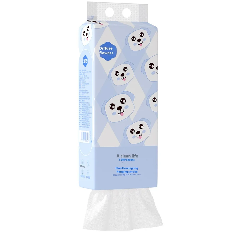 1280 Hanging Home Loading Napkins Four Layers of Thickened Soft Facial Tissues Original Wood Pulp Wet and Dry Paper Towels