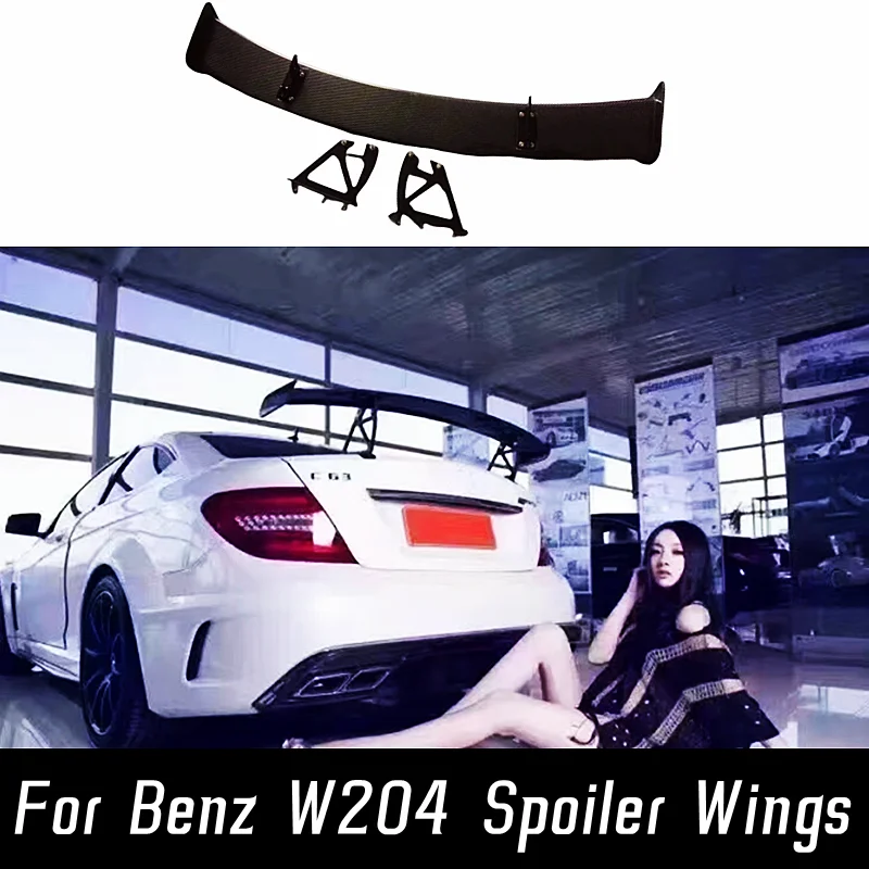 

For 2005-2015 Mercedes Benz W204 C180 C200 C260 C300 C63 AMG Real Carbon Fibe Rear Trunk Lid Boot Spoiler Wings Accessories