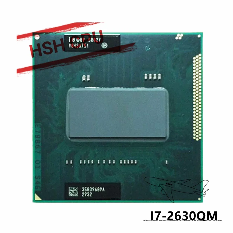 

Процессор Intel Core i7 2630QM, 2,0 ГГц, 4-ядерный, 8-поточный, 6 Мб, разъем G2, ЦП для ноутбука, процессор SR02Y