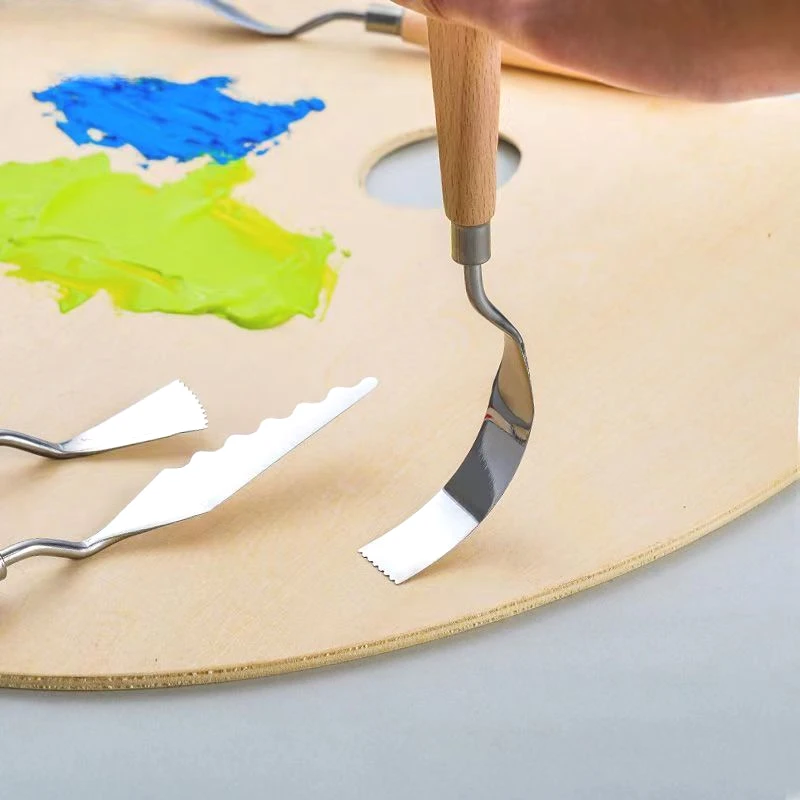 Stainless Steel Painting Oil Painting Knife Palette Scrape Shovel Spatula Knife Arts Flexible Blades Pigment Coloring Stationery