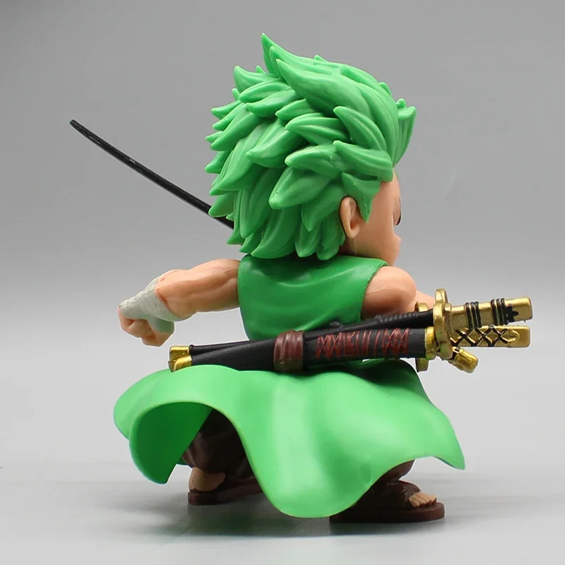 thumbnail image 2 of Figura de acción de One Piece de 13 cm, modelo lindo de Zoro Sword Stream, versión Q del anime Roronoa Zoro, figura de 13 cm, juguete de colección de PVC, 2 of 4