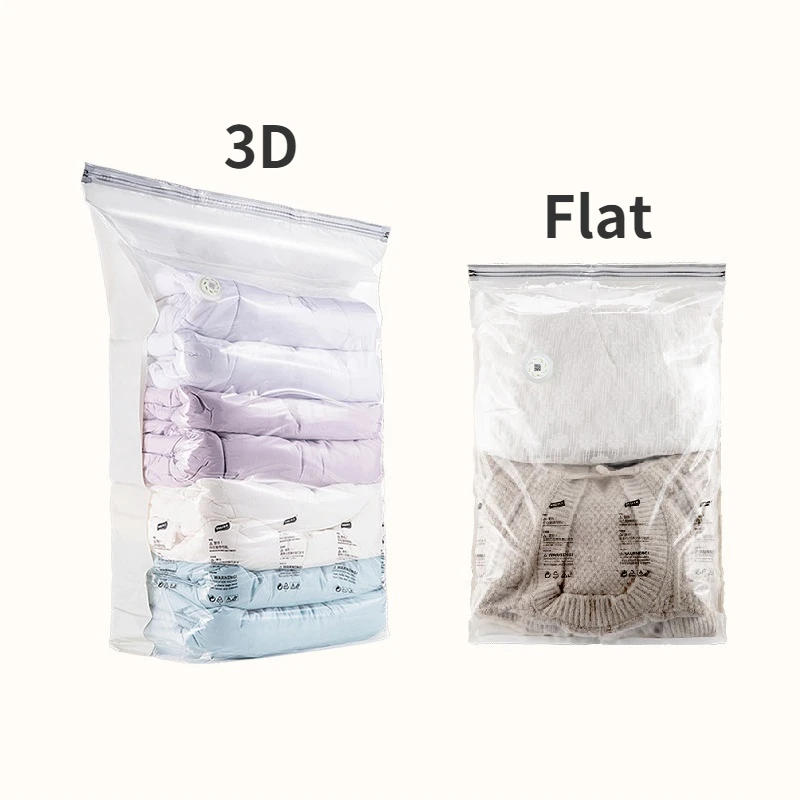 Bolsas de vacío sin bombeo para guardar ropa, edredón de plástico grande,  manta, bolsa de almacenamiento al vacío, ahorro de espacio, 100cm x 110cm -  AliExpress