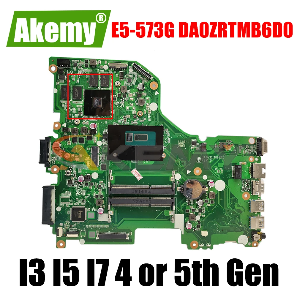 E5 573G DA0ZRTMB6D0 motherboard GT920M GT940M GPU I3 I5 I7 4th Gen 5th
